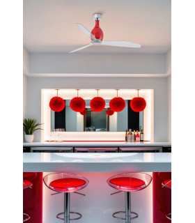 Mini Eterfan M Shiny Red/Transparent Fan-2