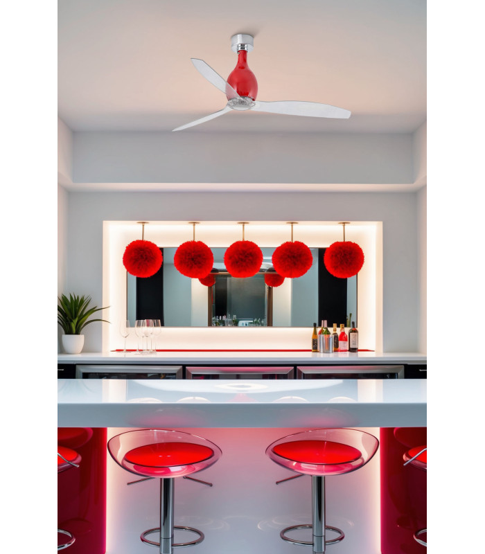 Mini Eterfan M Shiny Red/Transparent Fan-2