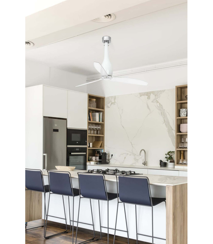 Eterfan M Shiny White/Transparent Fan-2