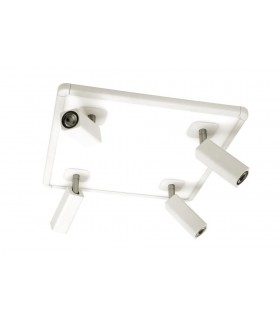 Ceiling Spotlight  4 Head with Backlit Light 4x5W+20W LED Square White, 3000lm, 4000K - 1