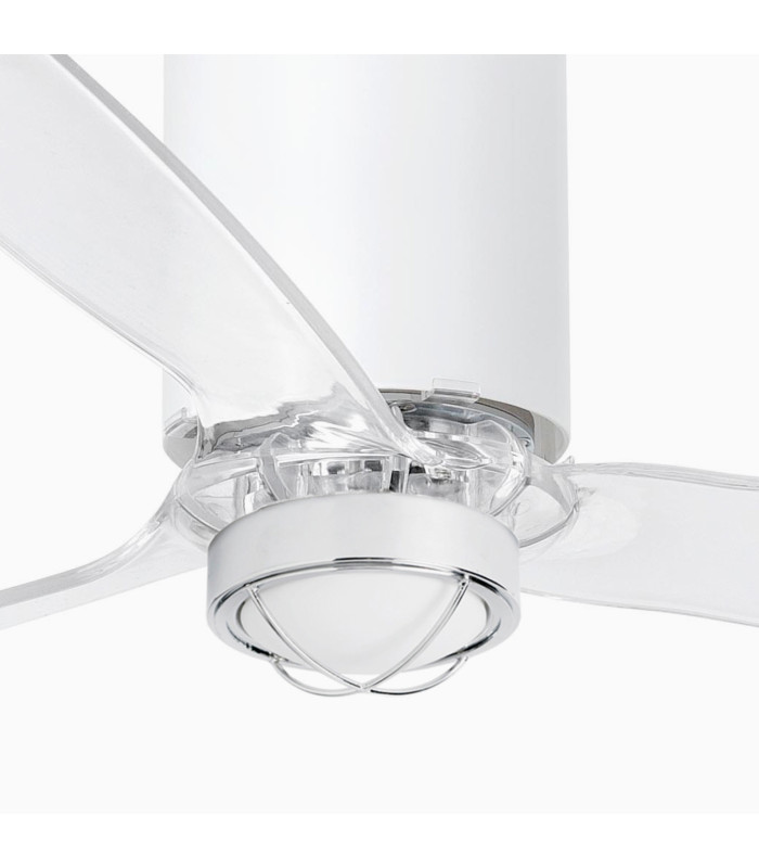 Tube Fan M Led Shiny White/Transparent Fan-3