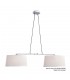 Ceiling Pendant 2 Light with Adjustable Body (SHADE SOLD SEPARATELY) E27, Matt White, Polished Chrome - 1