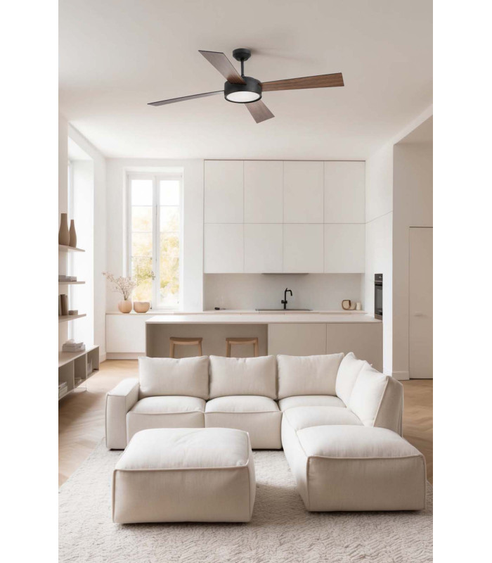 Hydra L Led Black/Walnut Fan-3
