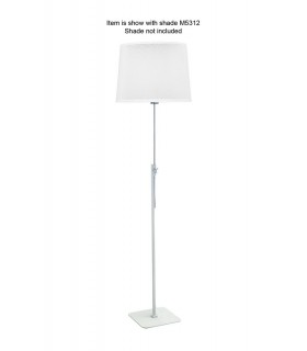 Floor Lamp Telescopic 1 Light WITHOUT SHADE E27, Matt White/Polished Chrome - 1