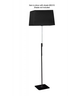 Floor Lamp Telescopic 1 Light WITHOUT SHADE E27 Black/Polished Chrome - 1