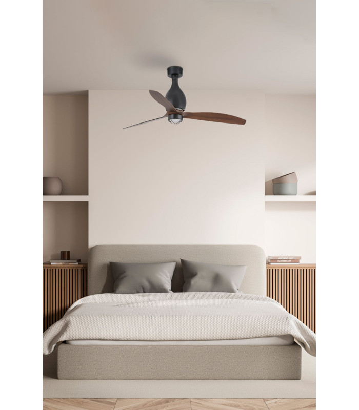 Mini Eterfan M Led Matt Black/Walnut Fan-2