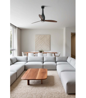 Eterfan M Led Matt Black/Walnut Fan-2