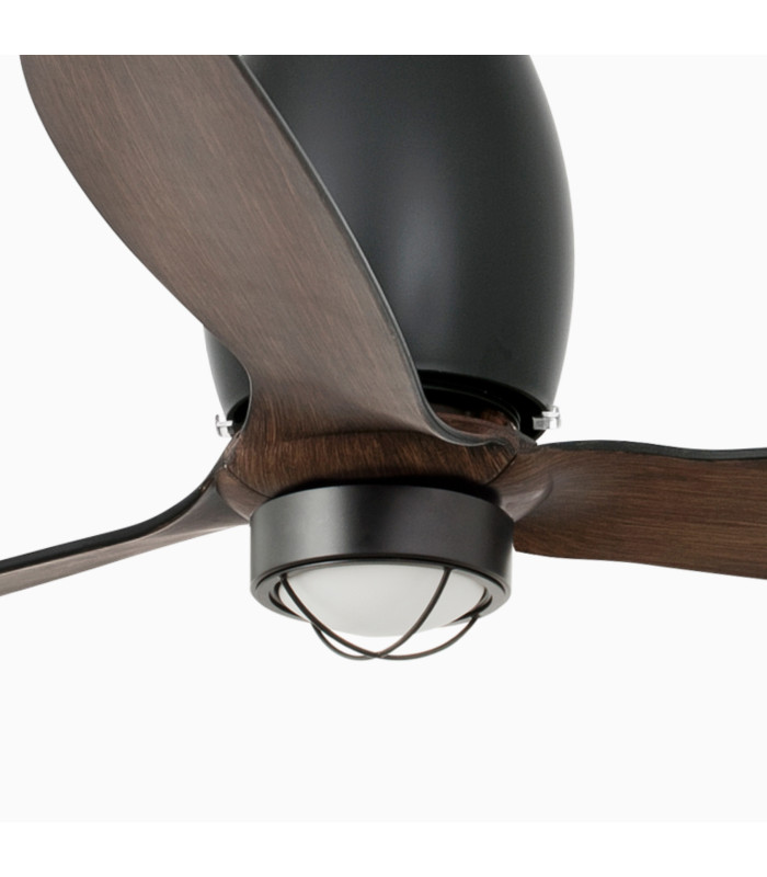 Eterfan M Led Matt Black/Walnut Fan-3