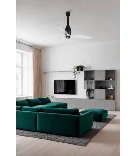Eterfan M Led Matt Black/Transparent Fan-2