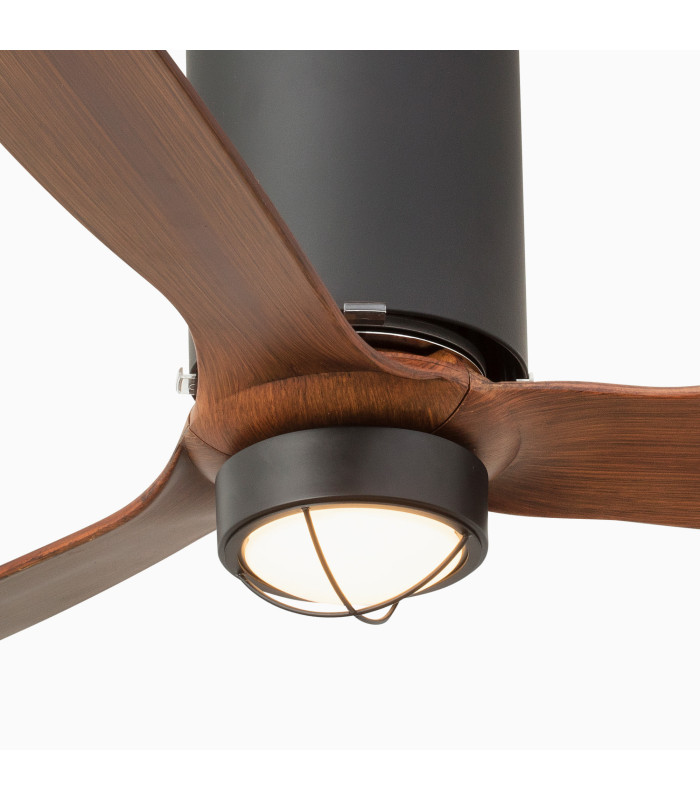 Mini Tube Fan M Led Matt Black/Walnut-3