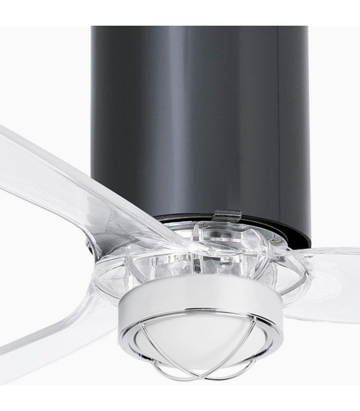 Tube Fan M Led Shiny Black/Transparent Fan-3