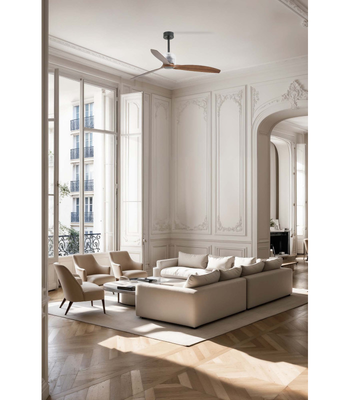 Deco Fan M Black/Walnut Fan-3