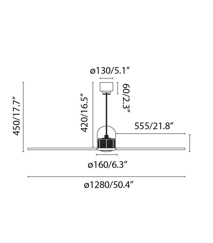 Deco Fan M Black/Walnut Fan-5