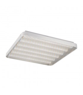 Flush Ceiling Light 58cm Square 50W LED 3000K + 6000K, 3120lm, Aluminium, Acrylic - 1