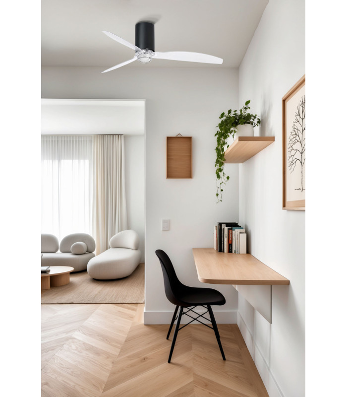 Mini Tube Fan M Led Matt Black/Transparent Fan-2