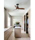 Just Fan 81cm Black, Wood Ceiling Fan 3000K Light