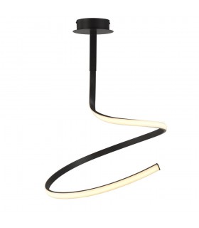 Semi Flush Ceiling 30W LED 2800K, 2400lm, Frosted Acrylic, Brown Oxide - 1