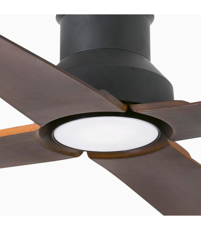 Winche M Led Black/Walnut Fan Ip44-3