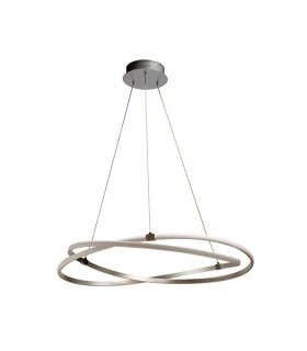 Ceiling Pendant 42W LED 3000K, 3400lm, Silver, Polished Chrome, White Acrylic - 1