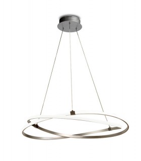 Ceiling Pendant 60W LED 3000K, 4500lm, Silver, Polished Chrome, White Acrylic - 1