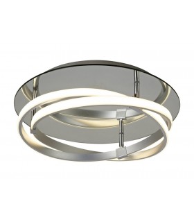 Flush 30W LED 3000K, 2500lm, Silver, Polished Chrome, White Acrylic - 1