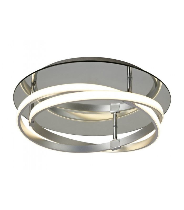 Flush 30W LED 3000K, 2500lm, Silver, Polished Chrome, White Acrylic - 1