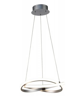 Ceiling Pendant 30W LED 3000K, 2500lm, Silver, Polished Chrome, White Acrylic - 1