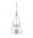 3 Light Ceiling Pendant Brushed Nickel, E14 - 1