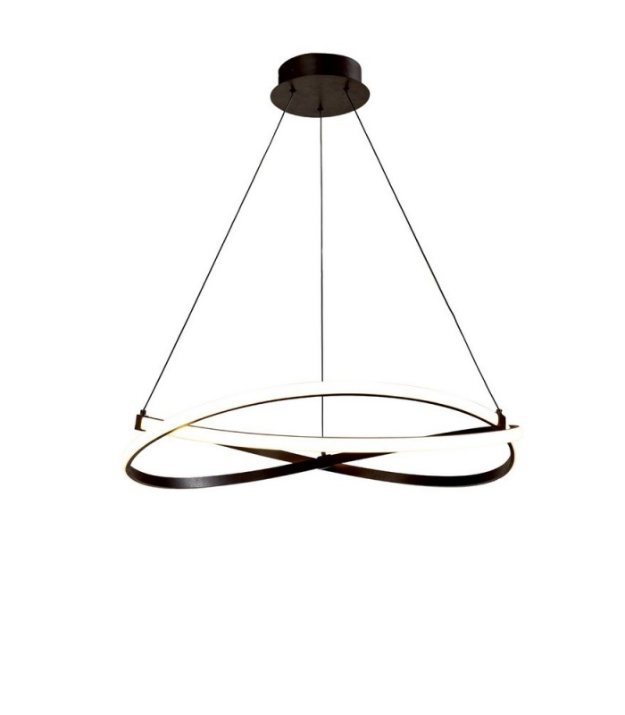 Ceiling Pendant 60W LED 2800K, 4500lm, Brown Oxide, White Acrylic - 1