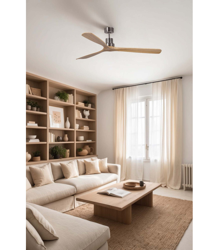 Lantau Xl Matt Nickel/Pine Fan-3