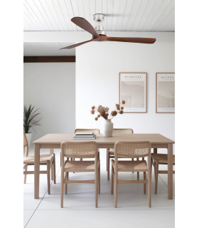 Lantau Xl Matt Nickel/Walnut Fan Fsc-2