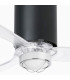 Tube Fan M Led Matt Black/Transparent Fan-3
