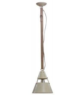 Dome Ceiling Pendant 40W E27 SSand Metal, Beige Belt - 1