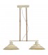 Ceiling 2 Light 2x40W E27, Sand Metal, Beige Belt - 1