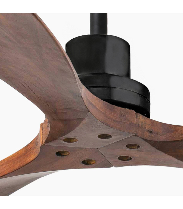 Lantau L Matt Black/Walnut Fan Fsc-3