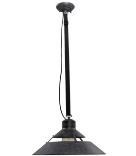 Dome Ceiling Pendant 40W E27 Large, Oxide Metal, Black Belt - 1