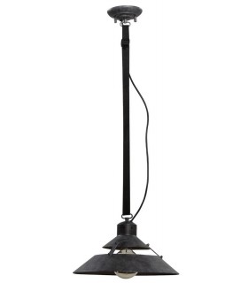Dome Ceiling Pendant 40W E27 Medium, Oxide Metal, Black Belt - 1