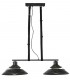 Ceiling 2 Light 2x40W E27, Oxide Metal, Black Belt - 1