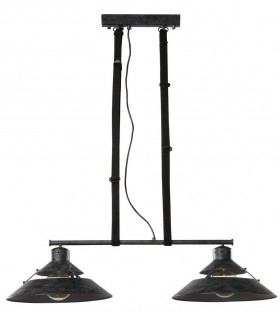 Ceiling 2 Light 2x40W E27, Oxide Metal, Black Belt - 1
