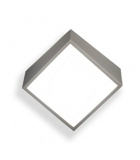 Flush Wall Light Square 2x5W G9 LED (not incl.), Silver, IP44 - 1
