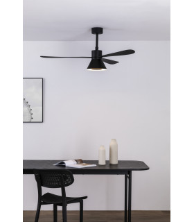 Amelia L Black/Black Fan Wall Control Cct-2