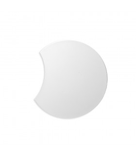 Flush Wall Lamp 25cm Round, 480lm, 8W LED 3000K Matt White, Acrylic - 1