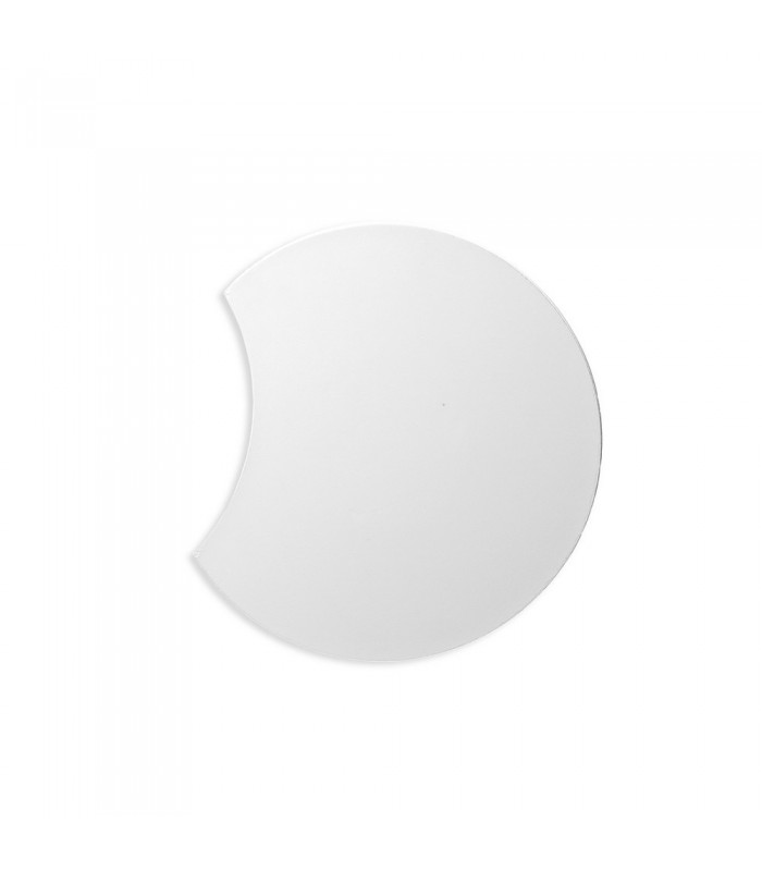Flush Wall Lamp 25cm Round, 480lm, 8W LED 3000K Matt White, Acrylic - 1