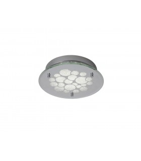 Flush 25cm Round 15.5W LED 4000K Chrome, Crystal Sand, 620lm, - 1
