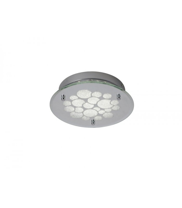 Flush 25cm Round 15.5W LED 4000K Chrome, Crystal Sand, 620lm, - 1