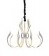 Ceiling Pendant LED Light 155W, 7461lm, 3000K Polished Chrome, White Acrylic - 1
