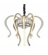 Ceiling Pendant LED Light 106W, 5075lm, 3000K Polished Chrome, White Acrylic - 1