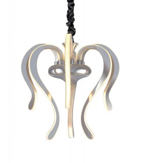 Ceiling Pendant LED Light 57W, 2733lm, 3000K Polished Chrome, White Acrylic - 1