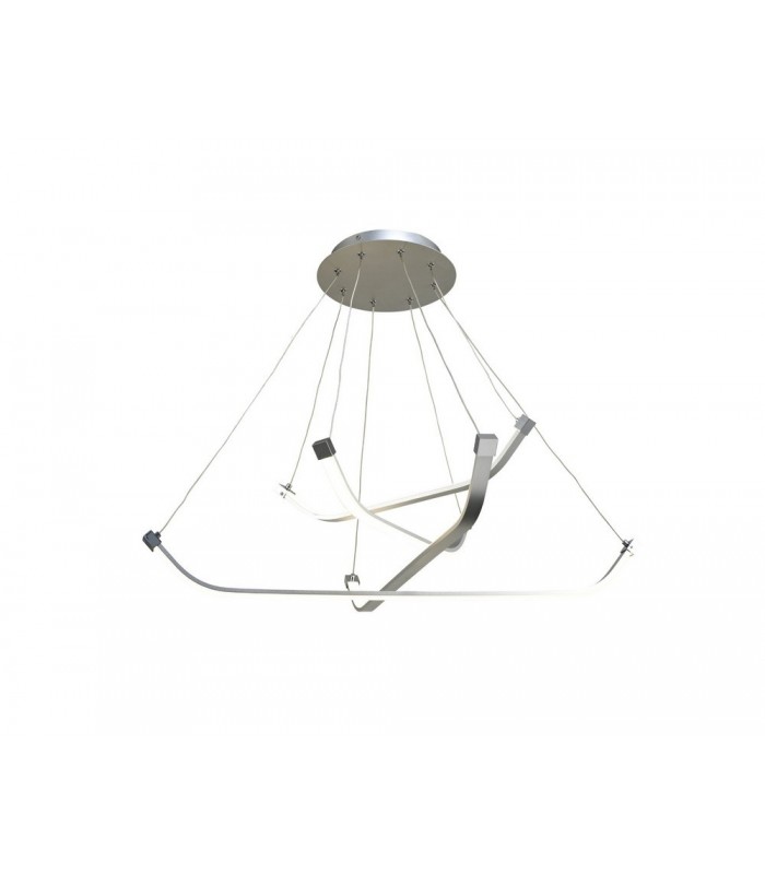 Ceiling LED Light 36W, 2800lm, 3000K Polished Chrome, White Acrylic - 1