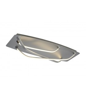 Flush LED Light 25W, 1900lm, 3000K Polished Chrome, White Acrylic - 1